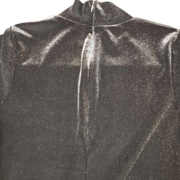 Elegant Black Velvet Dress Foxblood M - Picture 4 of 6